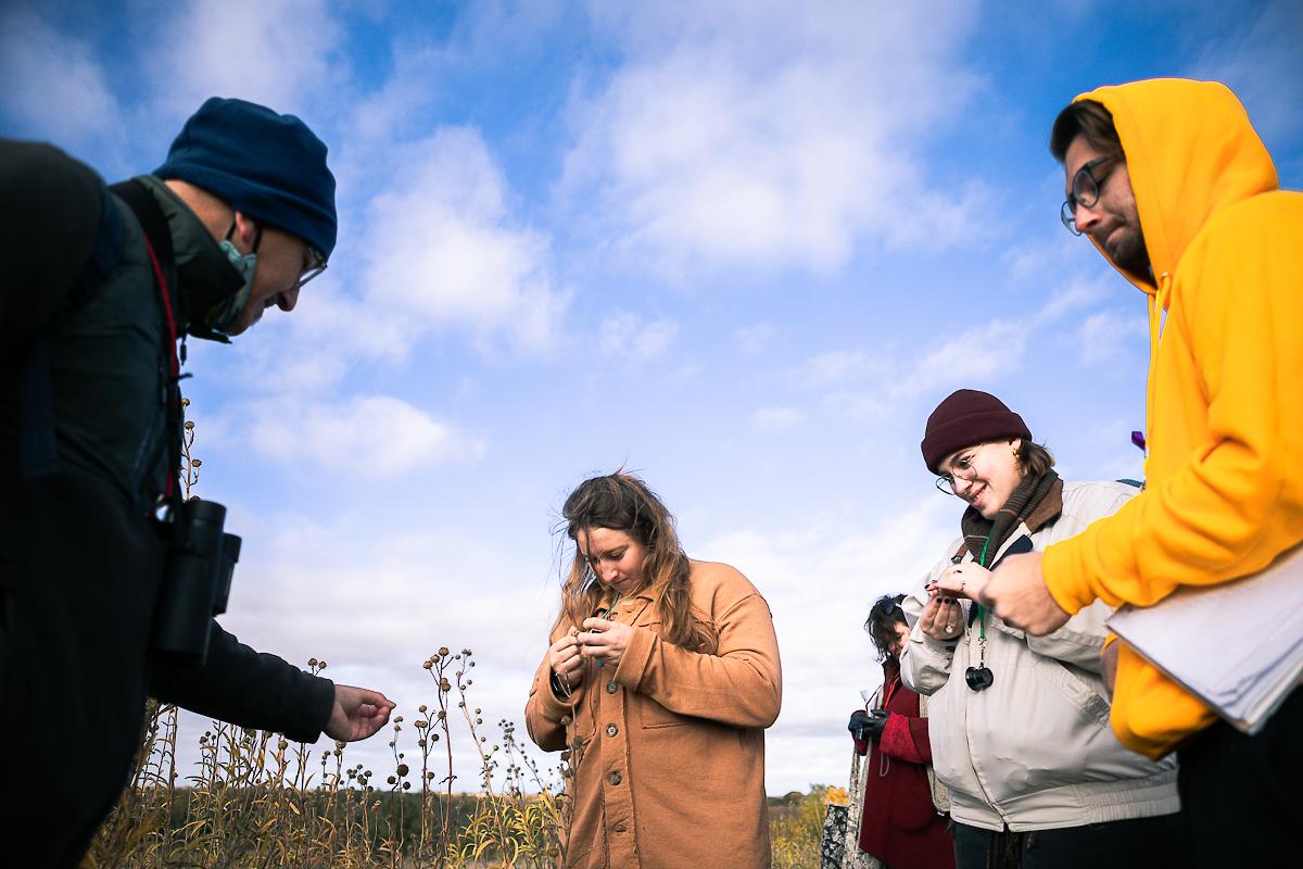 Students Learning at Spring Creek Prairie